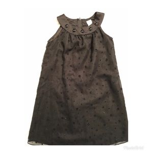 Girls Black Sleeveless Shift Dress